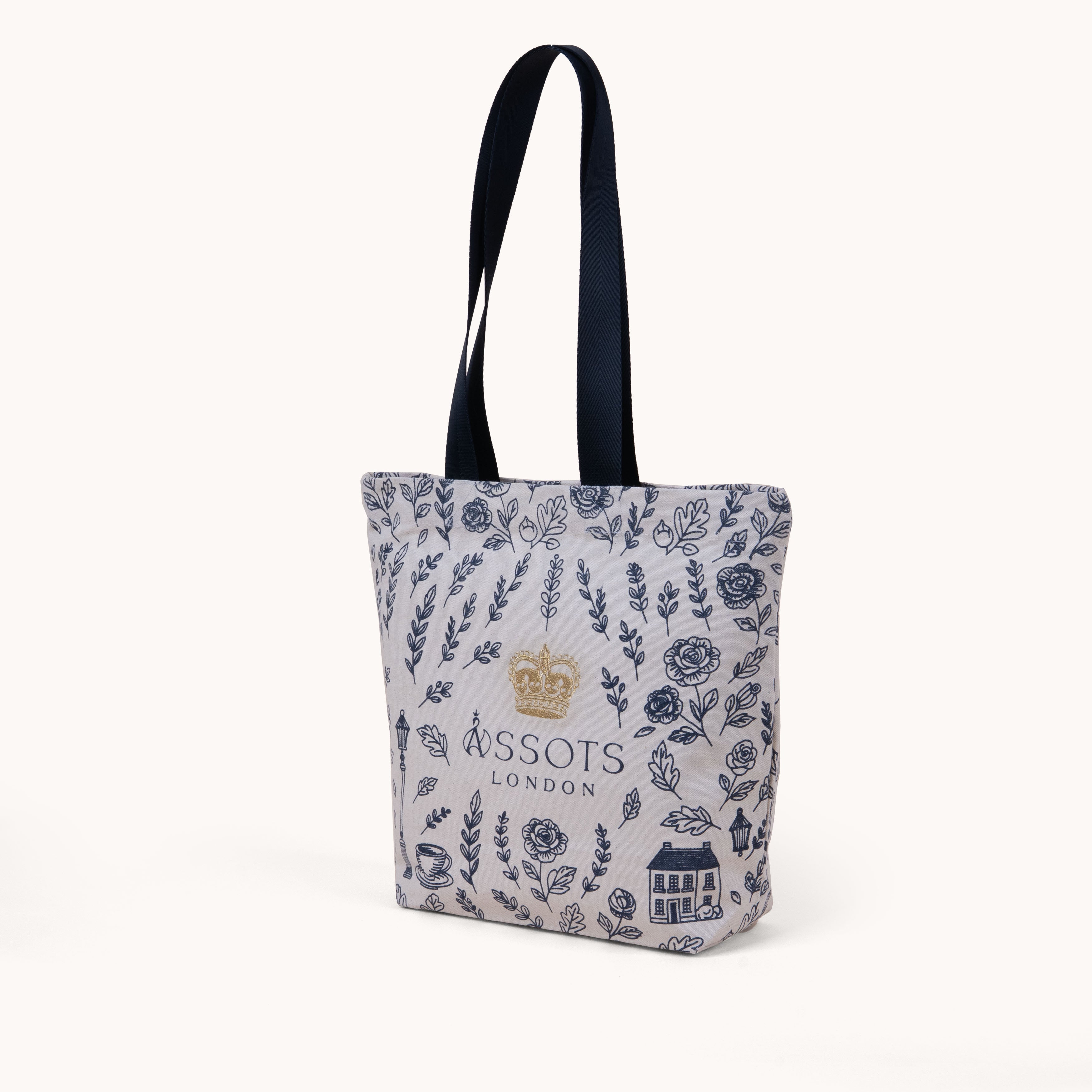 'RICHMOND' Navy Canvas Shopper