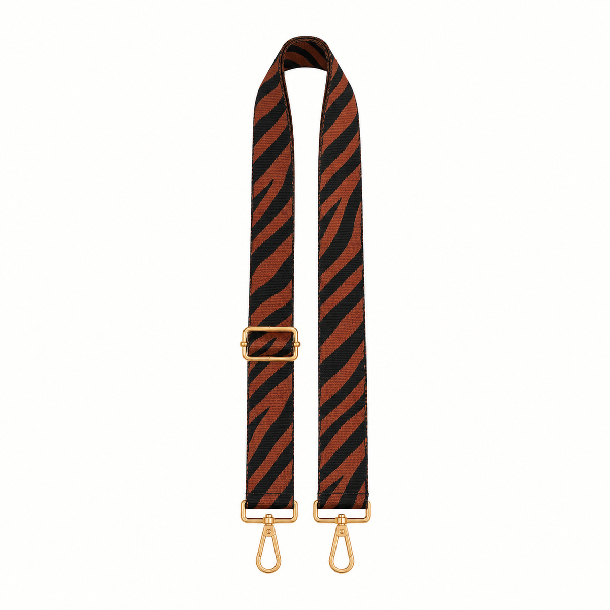 Rusty Brown Zebra Bag Strap