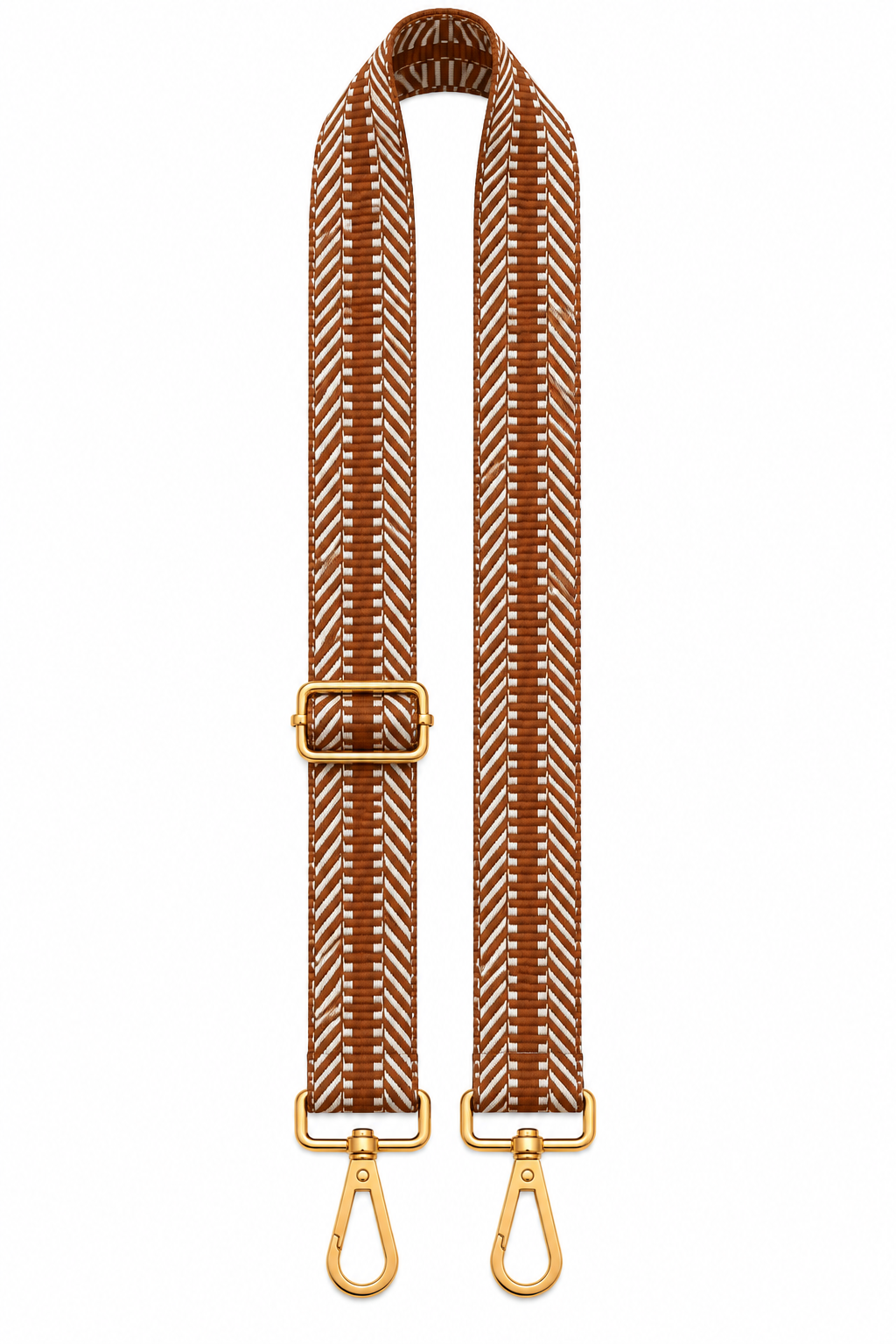 Tan Herringbone Bag Strap