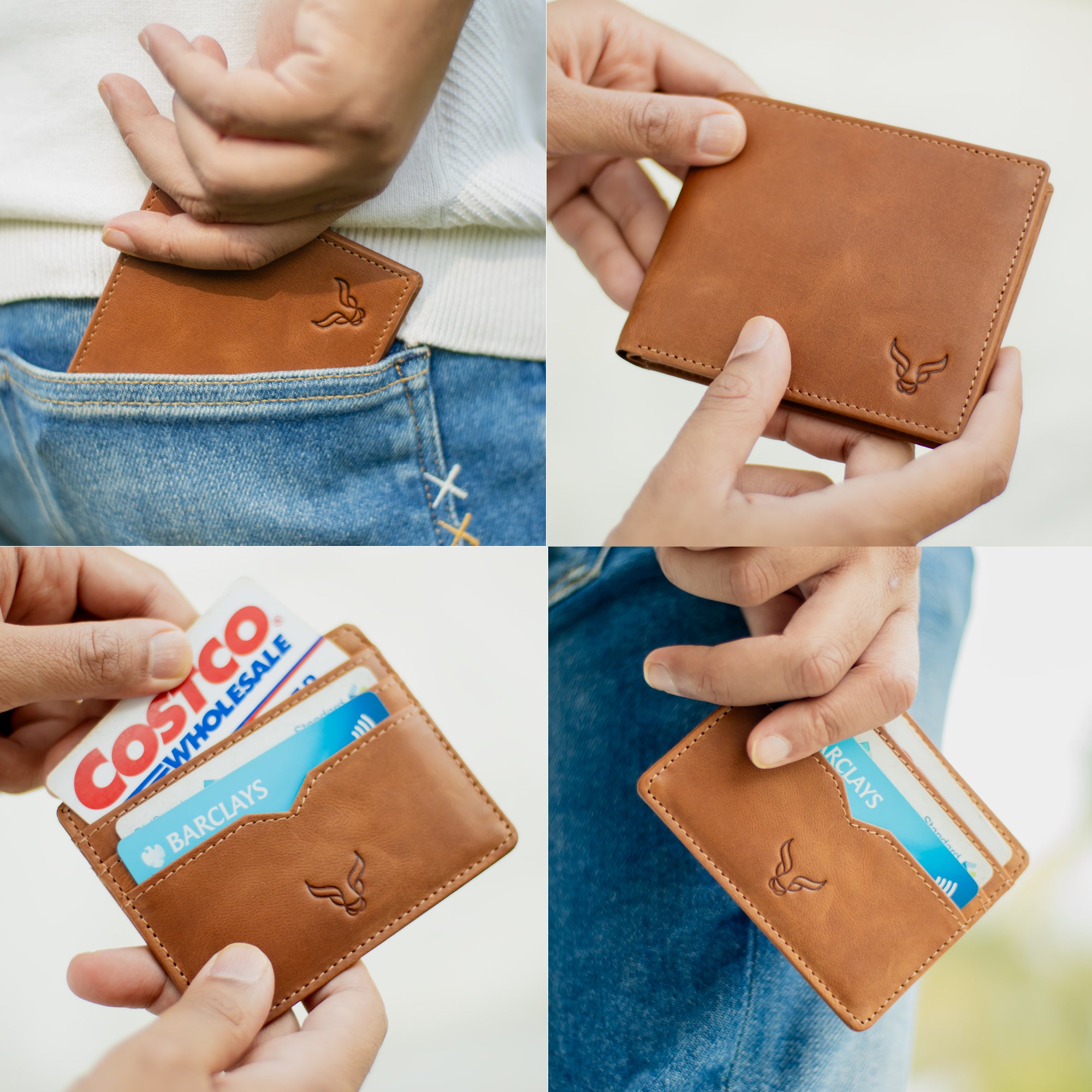 'THE PRESTIGE COMBO' Tan Genuine Leather Wallet & Cardholder Combo Gift Box